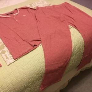 Lauren  black label womens red stripe pajamas - S